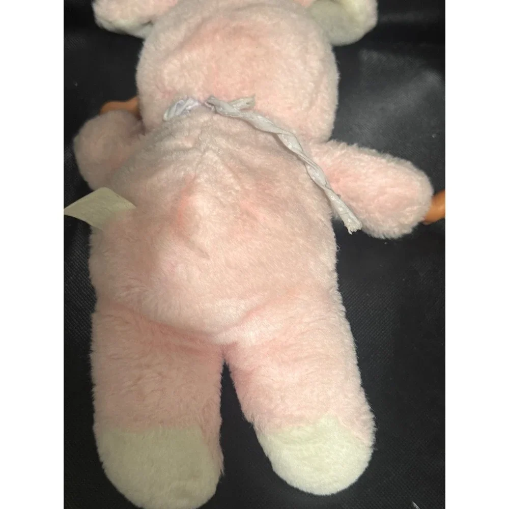 Vintage Sekiguchi Monchhichi Style Pink Bunny Plush Thumb Sucker Doll Retro 80s